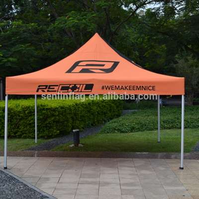 personalized orange solar tent marquee tent