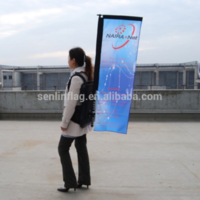 2.8m Pole fashion backpack flag ,bike flag