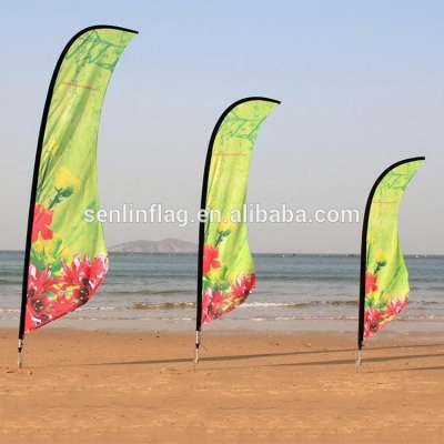 China Factory Direct Sale Custom Logo Printed Advertising Beach Flag Banner